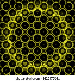 black and yellow seamless circle patter metallic vector for party decoration and books cover 
