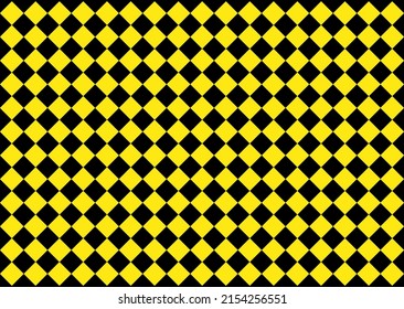 Fondo de patrón geométrico sin soldadura negro y amarillo