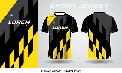 black and yellow shirt sport jersey design