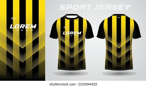 black and yellow shirt sport jersey design