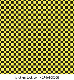 black and yellow square checks seamless repeat pattern