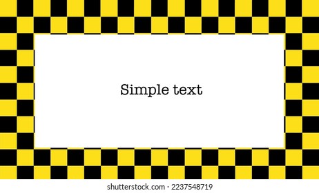marco cuadrado negro y amarillo para texto