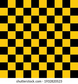 Black and yellow squares seamless pattern. Vector illustration.	