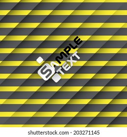 Black And Yellow Striped Background. Vector Illustration. Eps 10