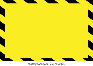 Black yellow striped banner wall Hazard industrial striped road warning Yellow black diagonal stripes Seamless pattern Vector illustration eps 888. Warning yellow black diagonal stripes line. 
