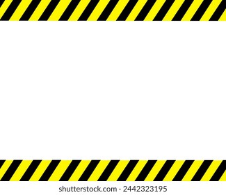 Black and yellow striped lines. Warning tape. 
Blank warning background. warning sign. Background with space for writing text. 
