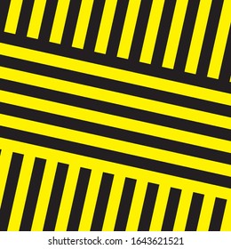 Black And Yellow Stripes Surface As Warning Or Danger Pattern
