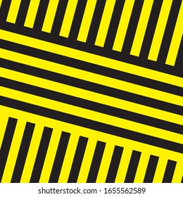 Black And Yellow Stripes Surface As Warning Or Danger Pattern