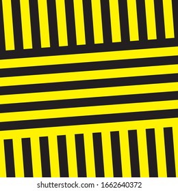 Black And Yellow Stripes Surface As Warning Or Danger Pattern