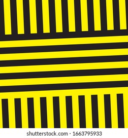 Black And Yellow Stripes Surface As Warning Or Danger Pattern