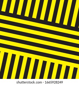 Black And Yellow Stripes Surface As Warning Or Danger Pattern