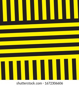 Black And Yellow Stripes Surface As Warning Or Danger Pattern