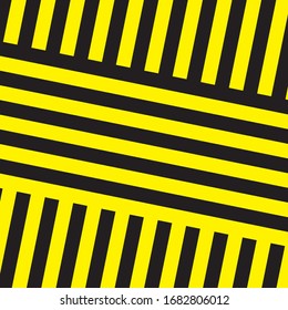 Black And Yellow Stripes Surface As Warning Or Danger Pattern