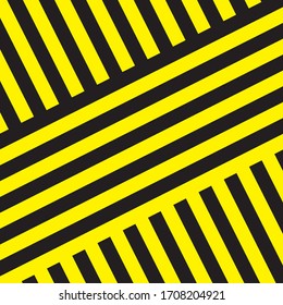 Black And Yellow Stripes Surface As Warning Or Danger Pattern