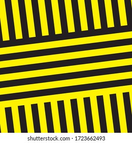 Black And Yellow Stripes Surface As Warning Or Danger Pattern