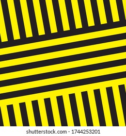 Black And Yellow Stripes Surface As Warning Or Danger Pattern