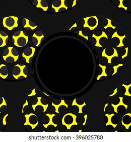 Black and Yellow structure background, Abstract perforated carbon texture for your text, Graphic design, Vector