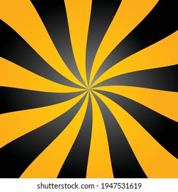 A black and yellow swirl vector background circus. EPS 10.