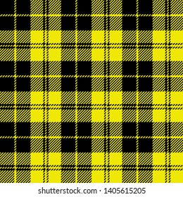 Black and Yellow tartan plaid Scottish seamless pattern.Texture from plaid, tablecloths, clothes, shirts, dresses, paper, bedding, blankets and other textile products.
