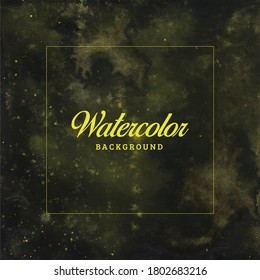 Black and yellow texture watercolor background 