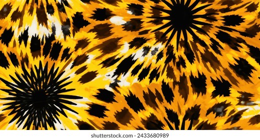 Black and yellow tie dye pattern seamless  , Colorful tie dye pattern abstract background. Tie Dye two Tone. Abstract batik brush seamless and repeat pattern design.
