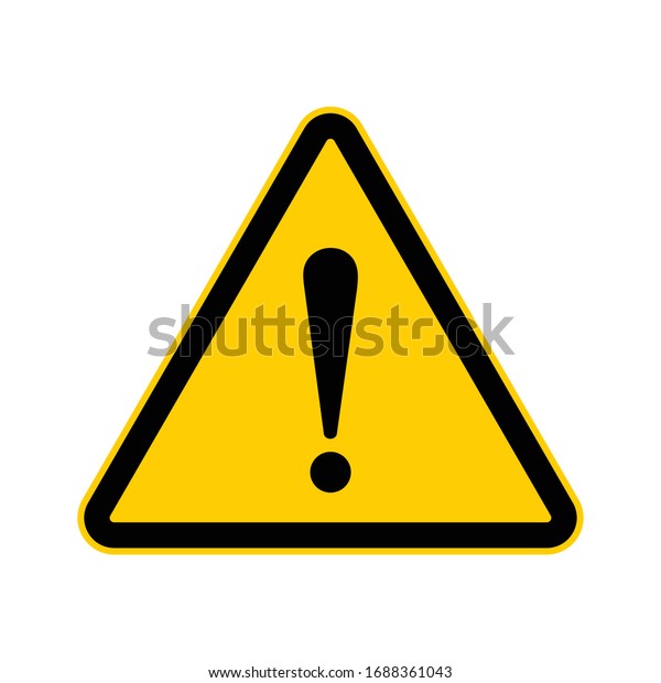 Black Yellow Triangle Exclamation Mark Warning Stock Vector (Royalty ...