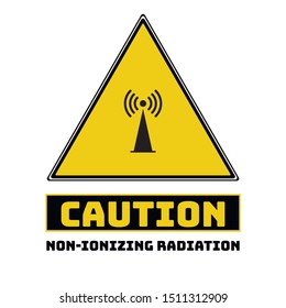 Black and yellow Triangle Hazard warning and attention road sign. With symbol . Isolated on white background. Caution or accident prevention, beware notification, vector illustration