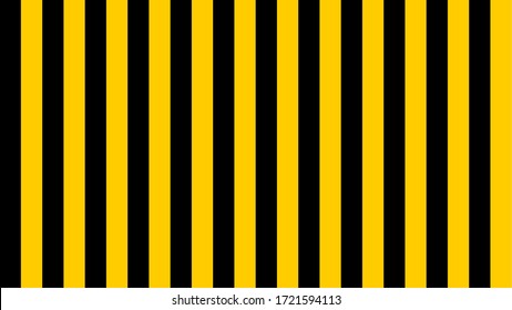 Black & Yellow Vertical Stripes Pattern Icon with an Aspect Ratio of 16:9. Vector Image.