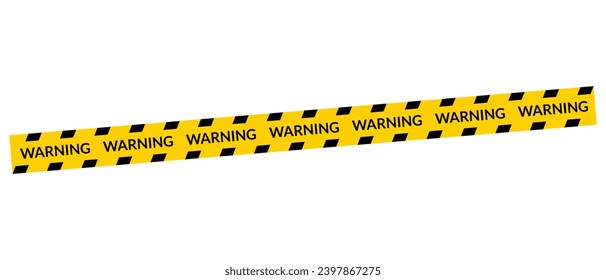 Black and yellow warning Caution tapes. Vector illustration.