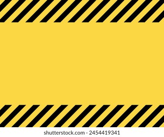 Black and yellow warning line square law vector symbol illustration