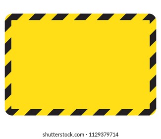 Black and yellow warning line striped rectangular background, yellow and black stripes on the diagonal, a warning to be careful of the potential danger vector template sign border