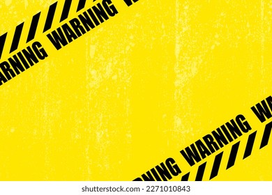 Color negro y amarillo de la línea de advertencia rayado de fondo rectangular, advertencia para tener cuidado con el borde del signo de la plantilla del vector de peligro potencial