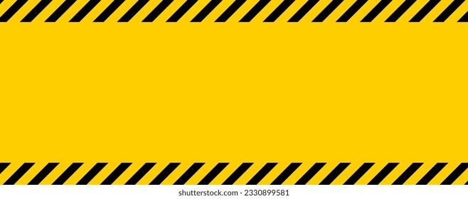 Black and yellow warning line striped background