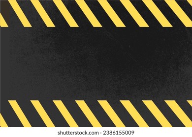 Black and yellow warning line striped rectangular background, yellow and black stripes on the diagonal, a warning to be careful of the potential danger vector template sign border