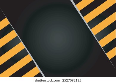 Línea de advertencia negra y amarilla de fondo rectangular rayado, rayas amarillas y negras en la diagonal, una advertencia para tener cuidado con el Vector de peligro potencial