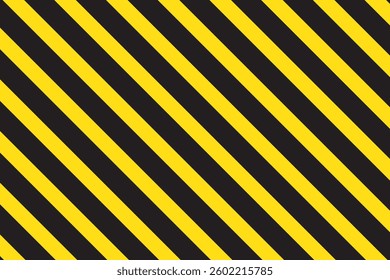 Black and yellow warning line striped rectangular background, yellow and black stripes on the diagonal, a warning to be careful of the potential danger vector template sign border. EPS 10.