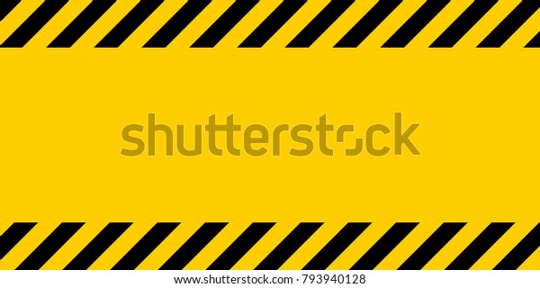 黒と黄色の警告線の縞模様の長方形の背景 対角線上の黄色と黒のストライプ 危険ベクター画像テンプレートのサイン境界に注意するよう警告 のベクター画像素材 ロイヤリティフリー