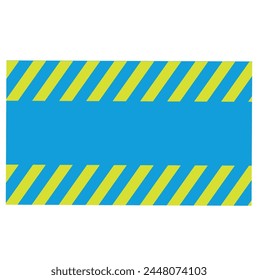 Black and yellow warning line stripes on a rectangular background, yellow and black stripes diagonal, a warning potential danger vector template caution border sign