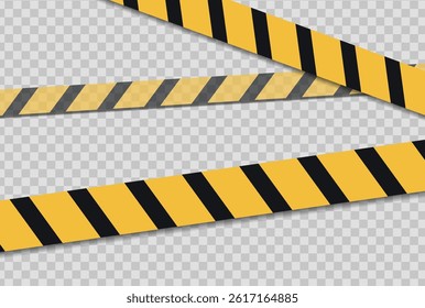 Black and yellow warning, police tapes, attention, line sign.
