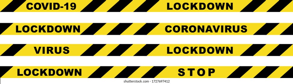 Black Yellow Warning Tapes On Transparent Stock Vector (Royalty Free ...