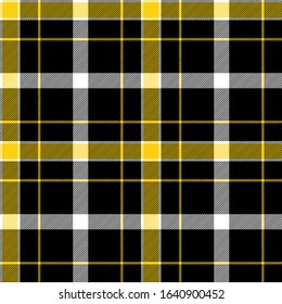 Black, Yellow and White modern tartan plaid Scottish seamless pattern.Texture from tartan, plaid, tablecloths, clothes, shirts, dresses, paper, bedding, blankets and other textile products.