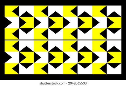 Black, yellow and white themed geometric background