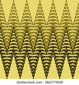 Black and yellow zigzag design with interesting structure.
Repeatable vector pattern, interesting abstract background.