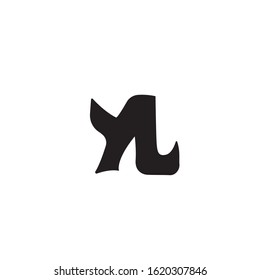 black YL logo vector design