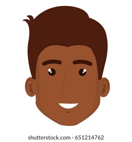black young man head avatar character