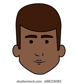 black young man head avatar character