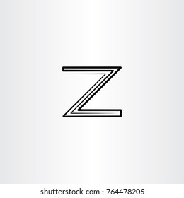 Black Z Logo Letter Line Vector Stock Vector (Royalty Free) 764478205 ...