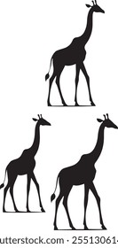 Logotipo de cebra negra, Plantilla de diseño de íconos, ilustración de silueta de animal de cebra. Ilustración 2d en doodle, estilo de dibujos animados.