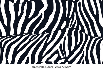 Black Zebra Print Pattern vector