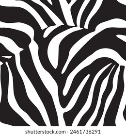 Black Zebra Print Pattern vector